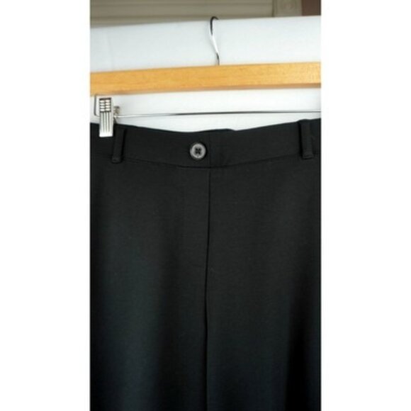 BetaBrand Black Dress Pant Yoga Capri
 Medium Petite meshed and scalloped calf - Picture 2 of 7